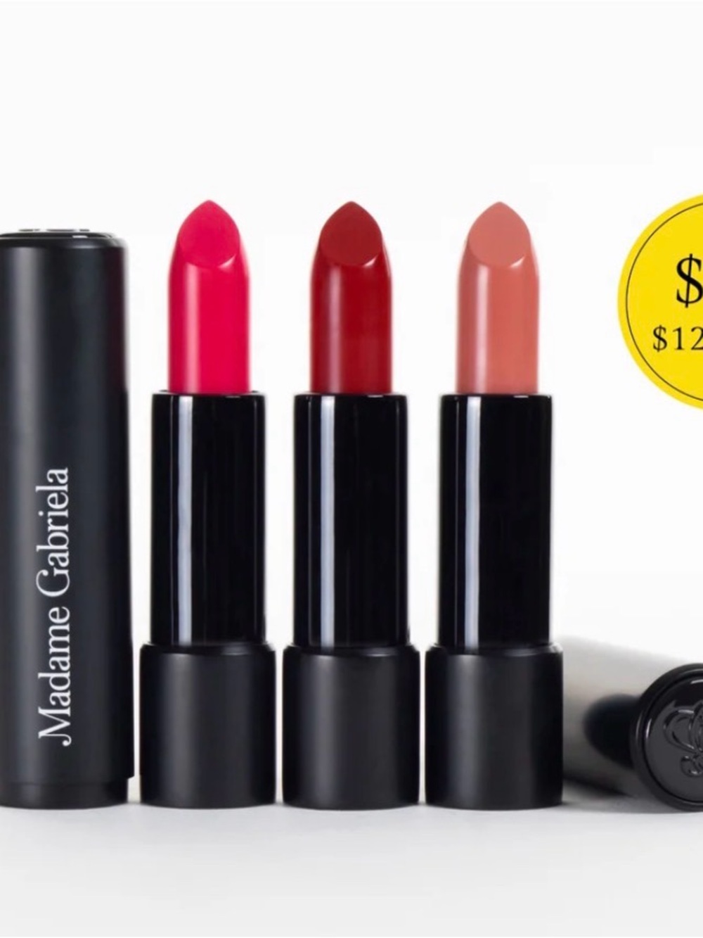NIB Jet Set Lipstick Trio - Hot Pink, Classic Red & Nude